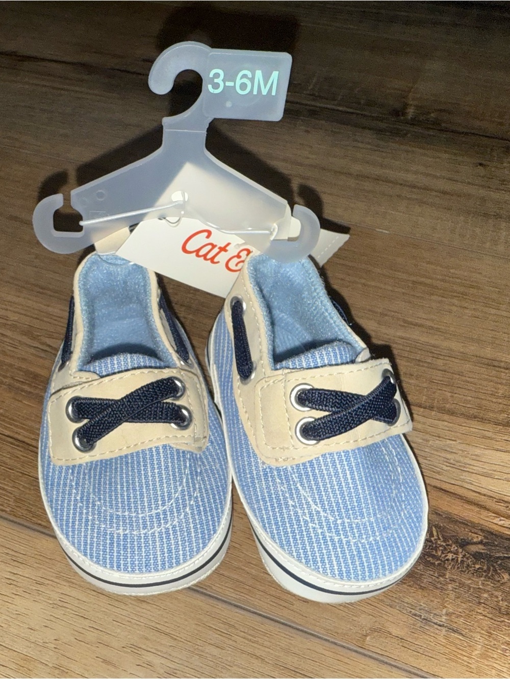 Target Light Blue and Navy Baby Slip-On Sneakers